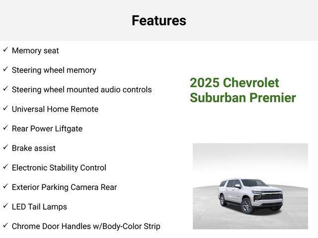 new 2025 Chevrolet Suburban car, priced at $78,144