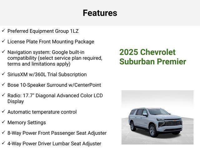 new 2025 Chevrolet Suburban car, priced at $77,394