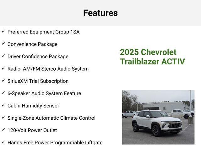 new 2025 Chevrolet TrailBlazer car, priced at $30,965