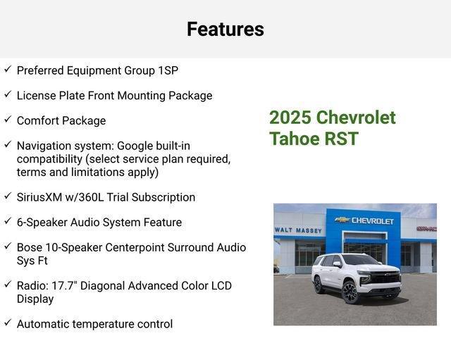 new 2025 Chevrolet Tahoe car, priced at $72,620