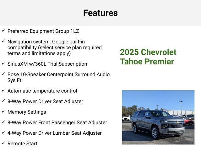 new 2025 Chevrolet Tahoe car, priced at $76,926