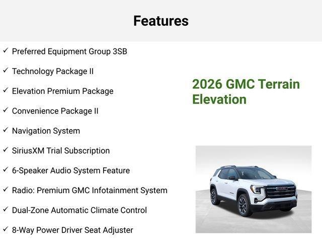 new 2026 GMC Terrain car, priced at $37,382