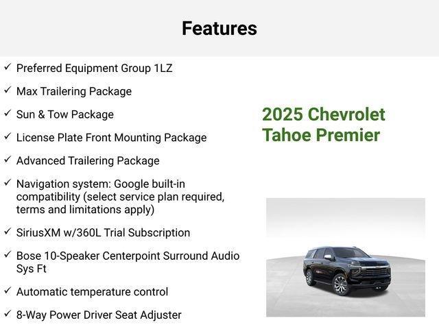 new 2025 Chevrolet Tahoe car, priced at $76,414