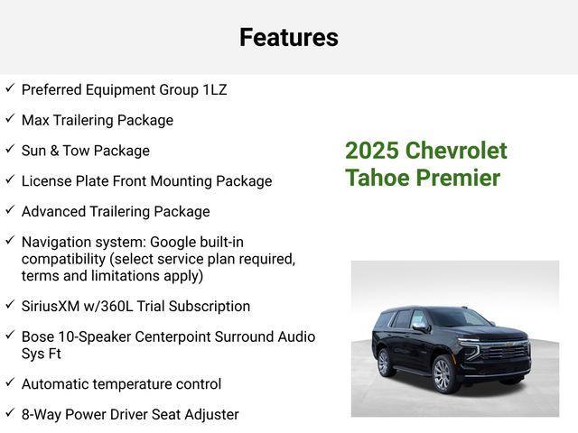 new 2025 Chevrolet Tahoe car, priced at $76,816