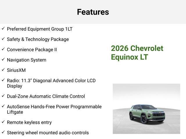 new 2026 Chevrolet Equinox car, priced at $34,350