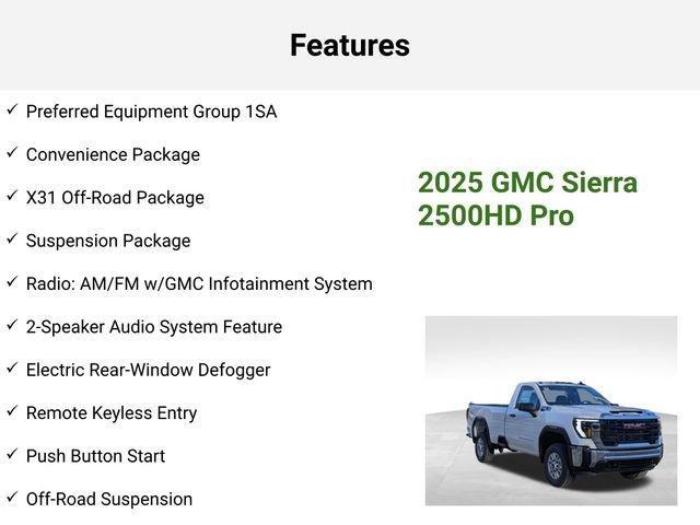 new 2025 GMC Sierra 2500 car, priced at $51,590