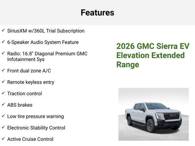 new 2026 GMC Sierra EV car, priced at $70,646