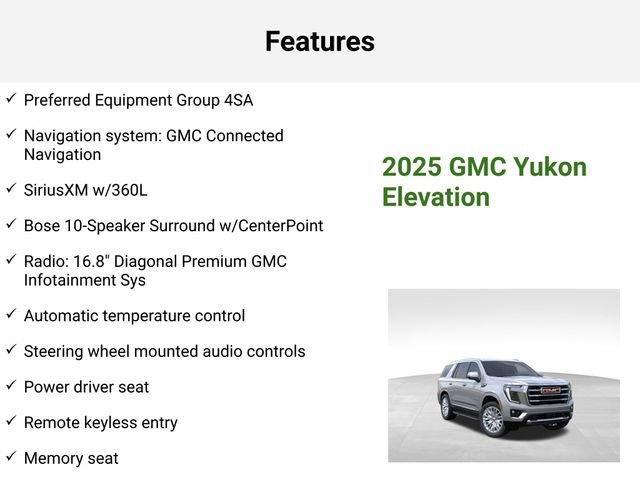 new 2025 GMC Yukon car, priced at $68,691
