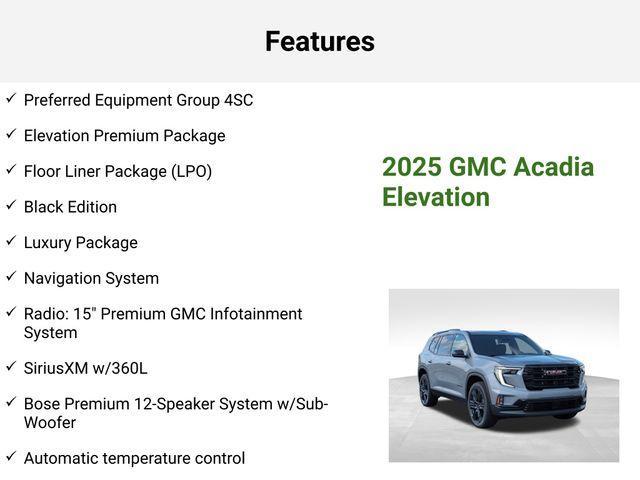 new 2025 GMC Acadia car, priced at $47,007
