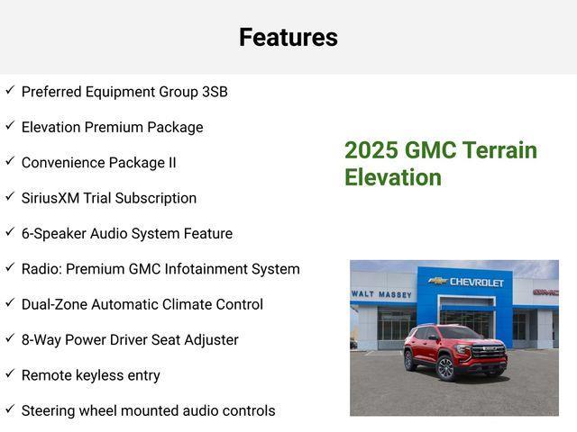 new 2025 GMC Terrain car, priced at $36,240