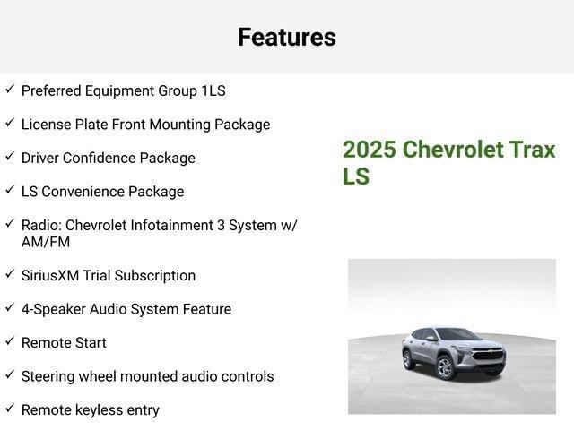 new 2025 Chevrolet Trax car, priced at $23,520