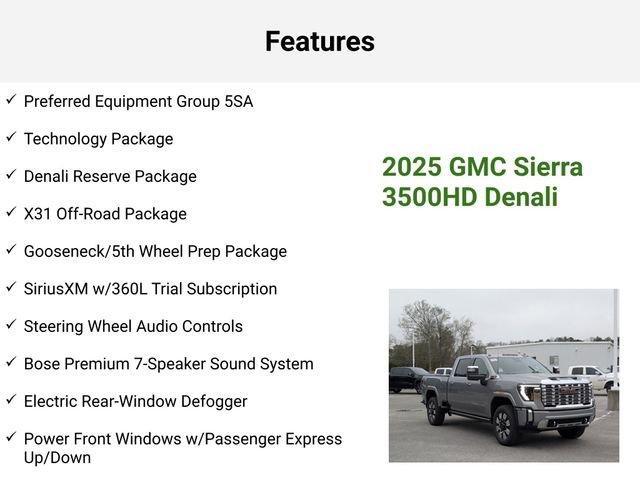 new 2025 GMC Sierra 3500 car, priced at $89,725