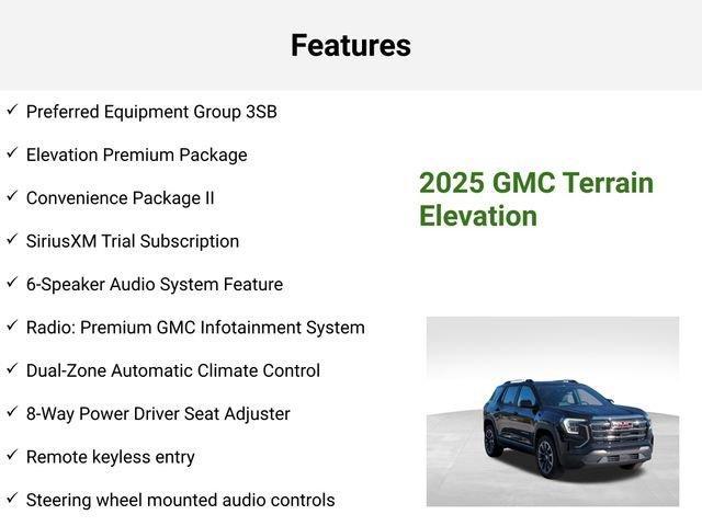 new 2025 GMC Terrain car, priced at $36,125