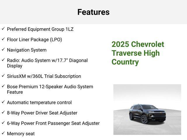 new 2025 Chevrolet Traverse car, priced at $56,295