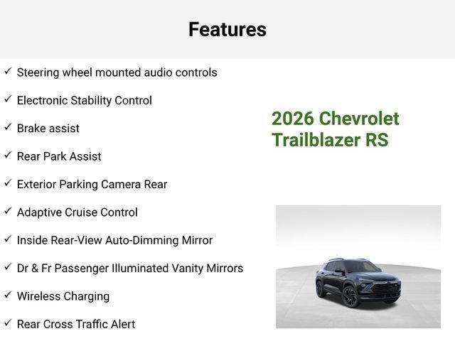 new 2026 Chevrolet TrailBlazer car, priced at $31,815