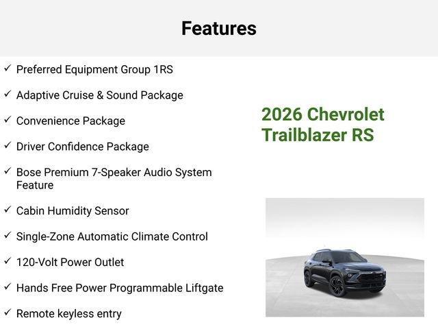 new 2026 Chevrolet TrailBlazer car, priced at $31,815