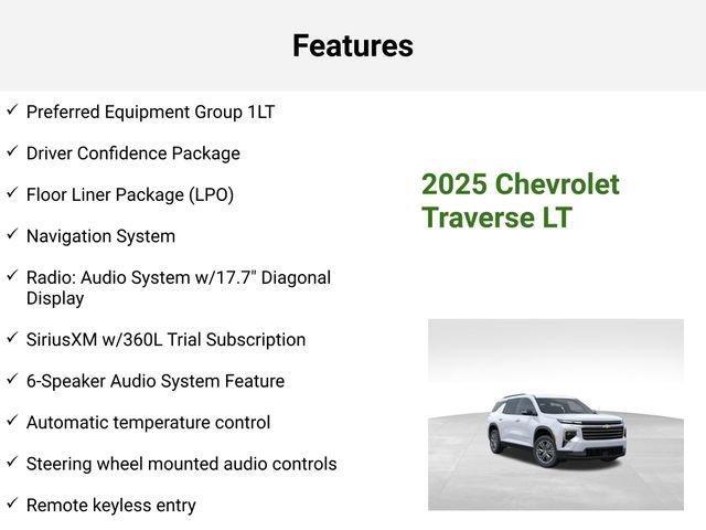 new 2025 Chevrolet Traverse car, priced at $44,175