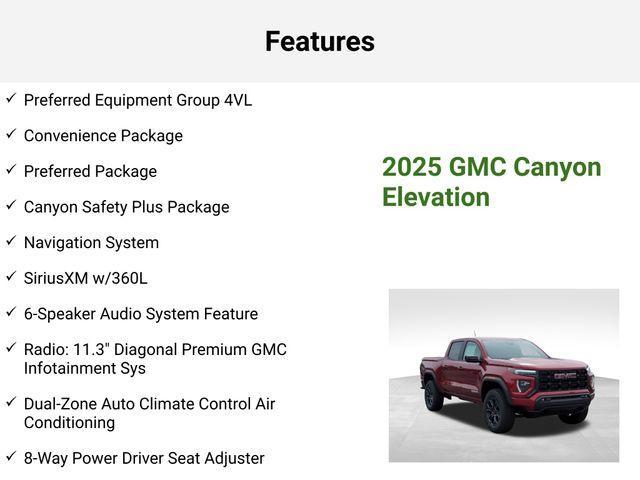 new 2025 GMC Canyon car, priced at $45,178