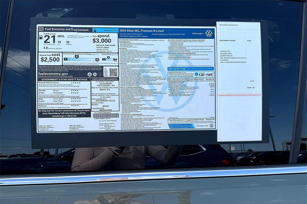 new 2025 Volkswagen Atlas car, priced at $51,009