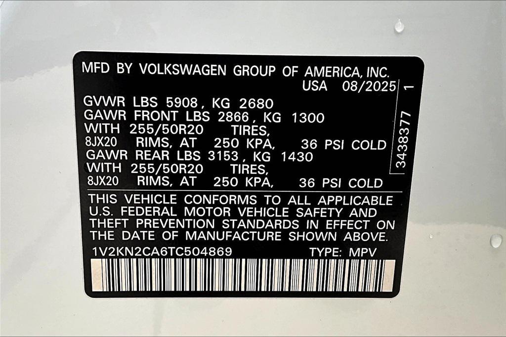 new 2026 Volkswagen Atlas car, priced at $48,168