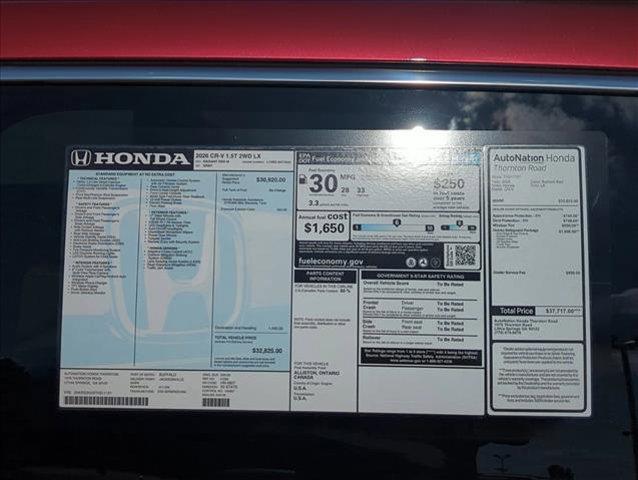 new 2026 Honda CR-V car, priced at $31,503