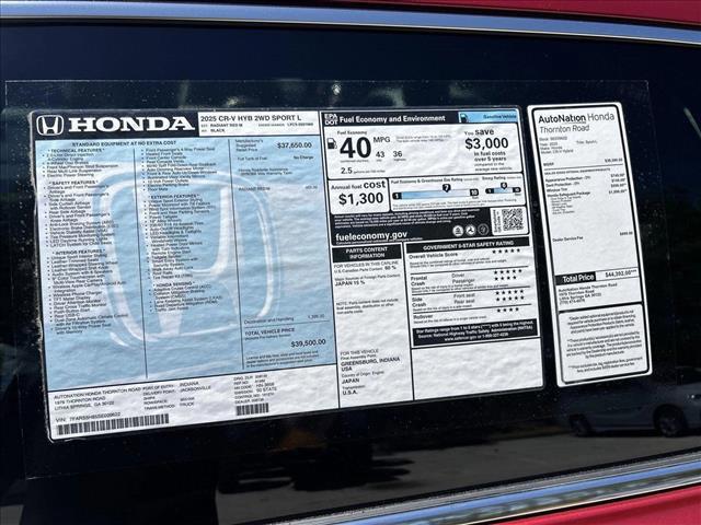 new 2025 Honda CR-V Hybrid car, priced at $37,519