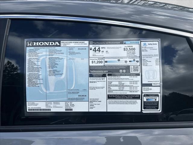 new 2025 Honda Accord Hybrid car, priced at $35,305