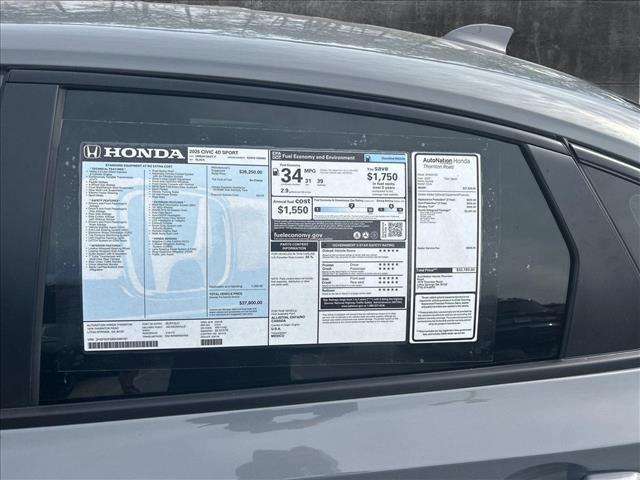 new 2025 Honda Civic car, priced at $27,699