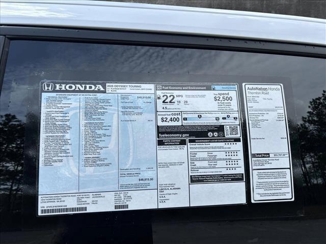 new 2025 Honda Odyssey car, priced at $45,175