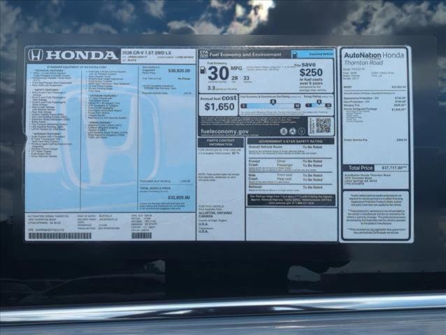 new 2026 Honda CR-V car, priced at $31,503