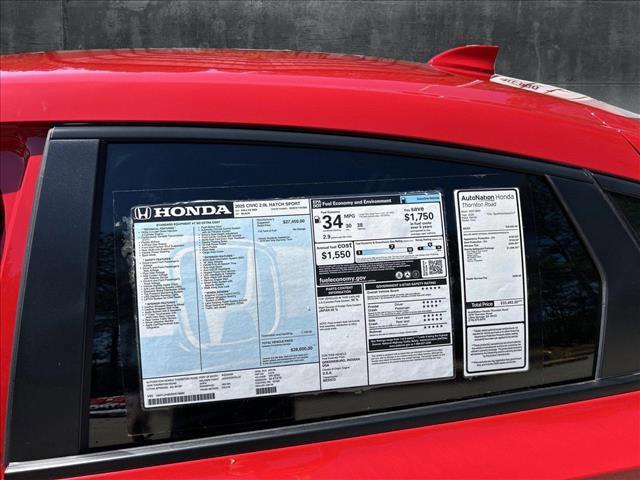 new 2025 Honda Civic car, priced at $27,310