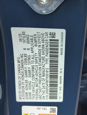 new 2026 Honda Civic Hybrid car, priced at $29,502