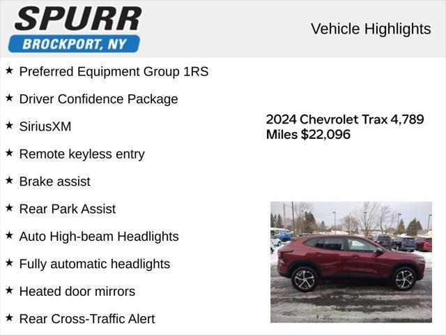 used 2024 Chevrolet Trax car, priced at $22,096