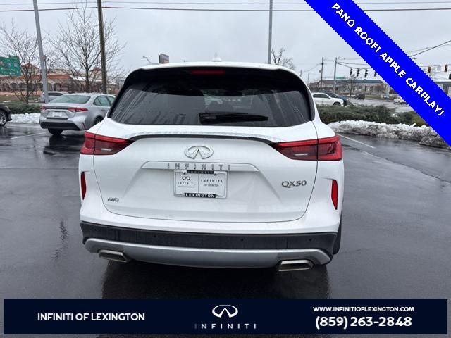 used 2021 INFINITI QX50 car, priced at $27,988