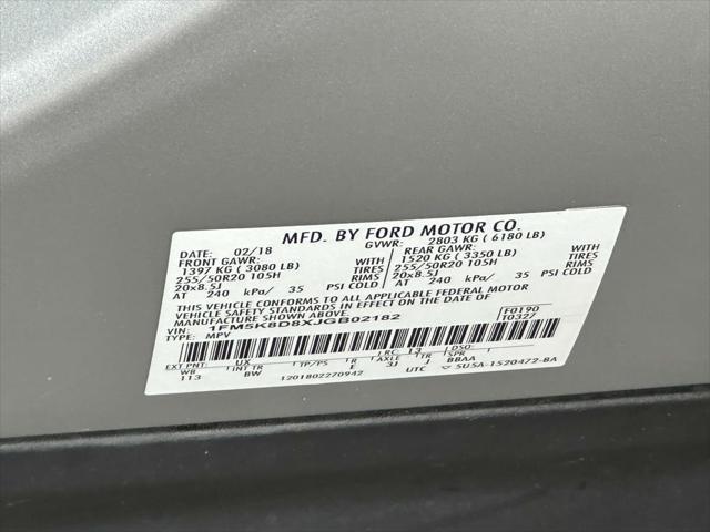 used 2018 Ford Explorer car, priced at $17,995