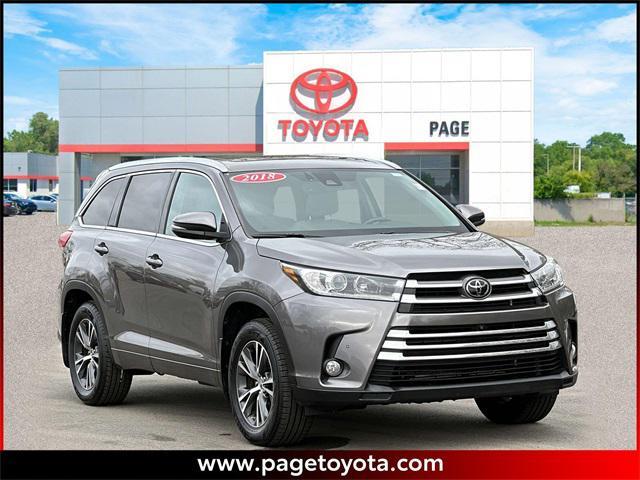 used 2018 Toyota Highlander car, priced at $26,500