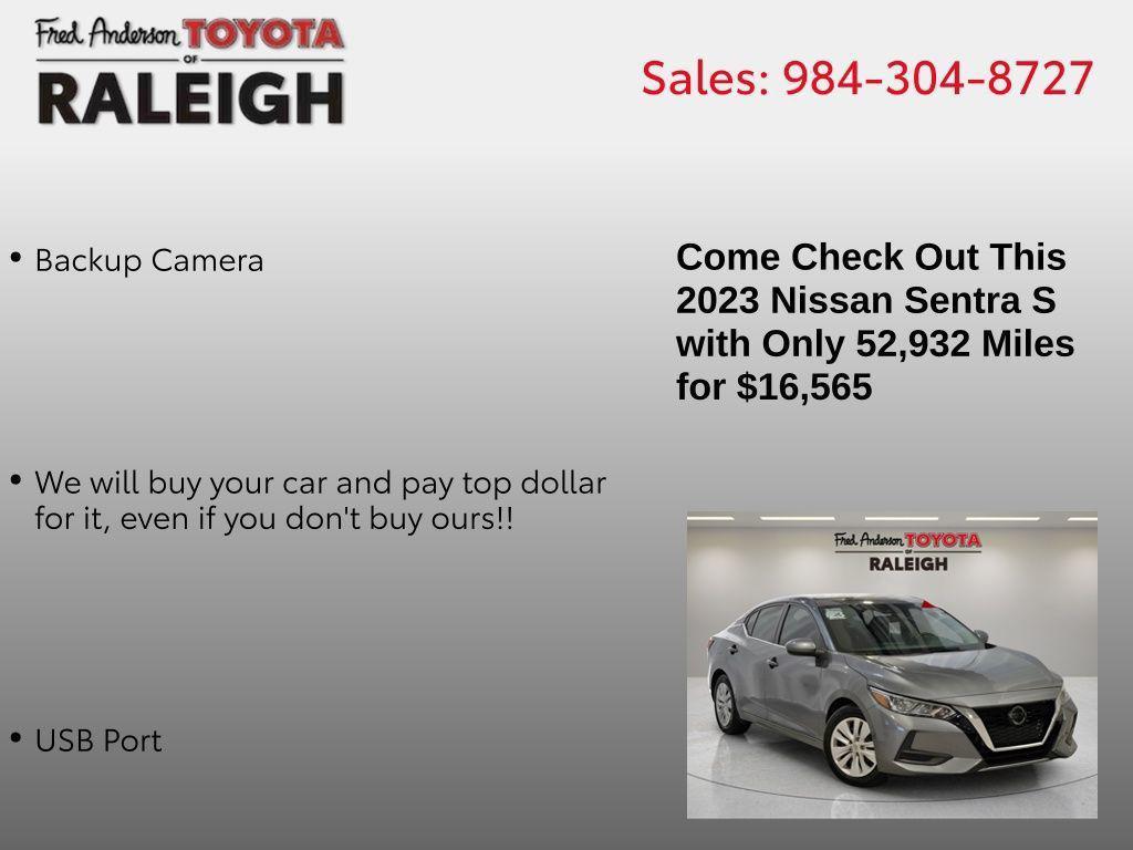 used 2023 Nissan Sentra car, priced at $16,656