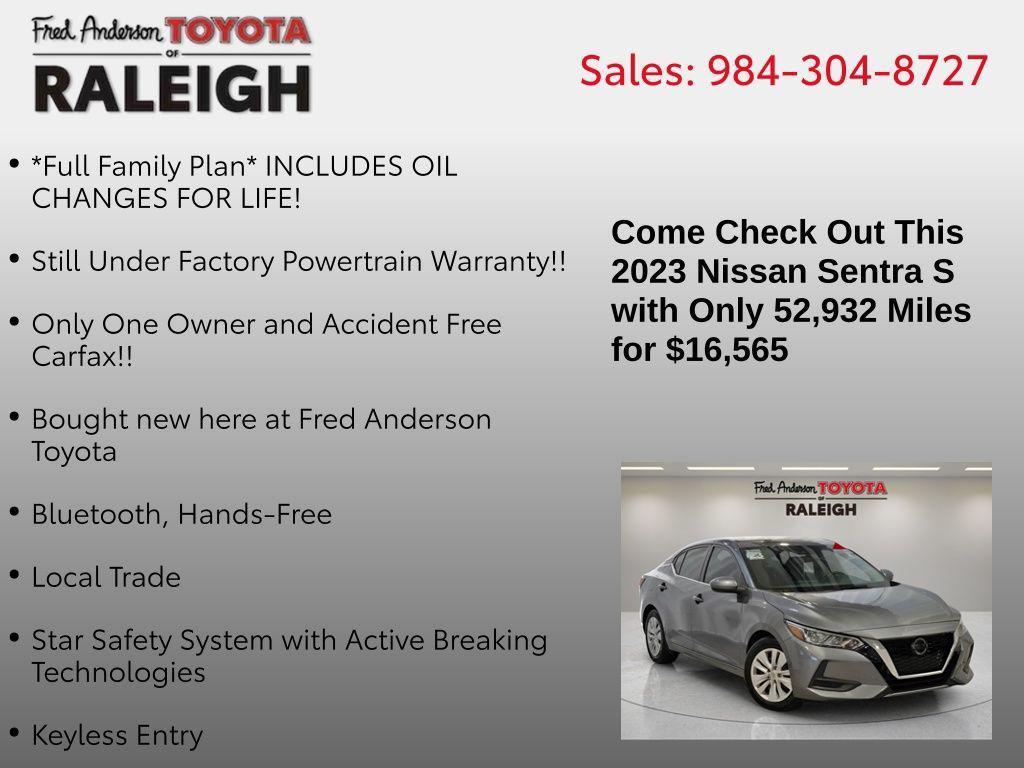 used 2023 Nissan Sentra car, priced at $16,656