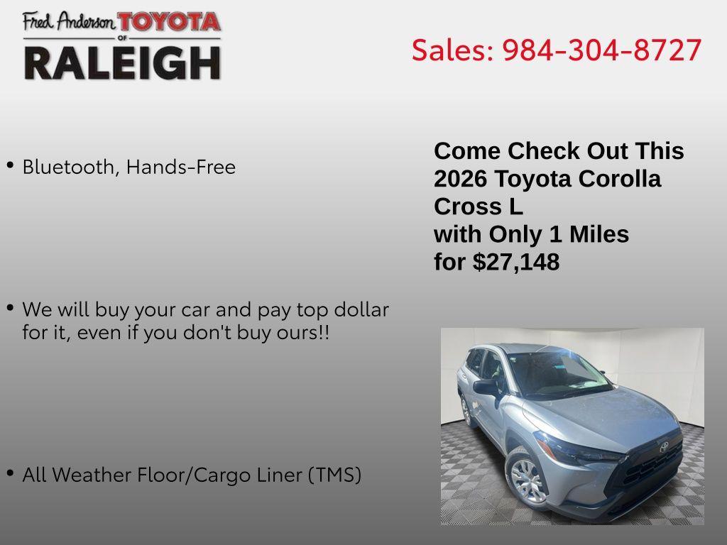 new 2026 Toyota Corolla Cross car, priced at $27,148