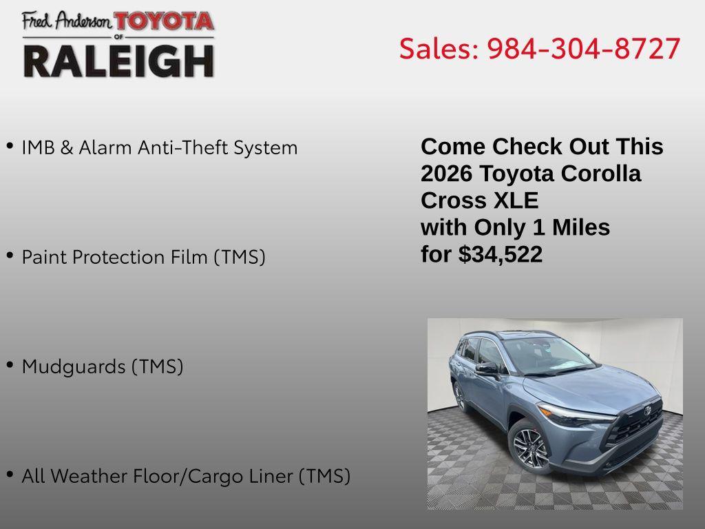 new 2026 Toyota Corolla Cross car, priced at $34,522