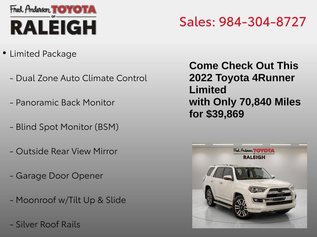 used 2022 Toyota 4Runner car, priced at $39,869