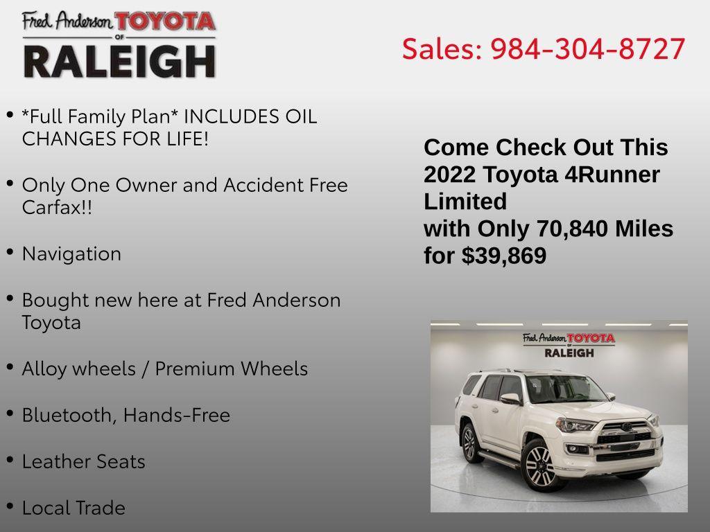 used 2022 Toyota 4Runner car, priced at $39,869