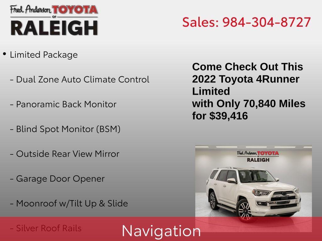used 2022 Toyota 4Runner car, priced at $39,869