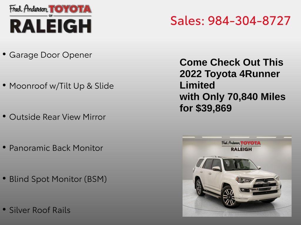 used 2022 Toyota 4Runner car, priced at $39,869