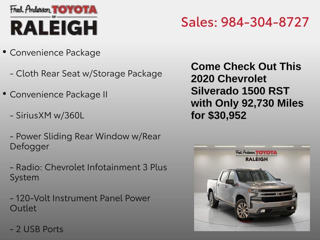 used 2020 Chevrolet Silverado 1500 car, priced at $30,379