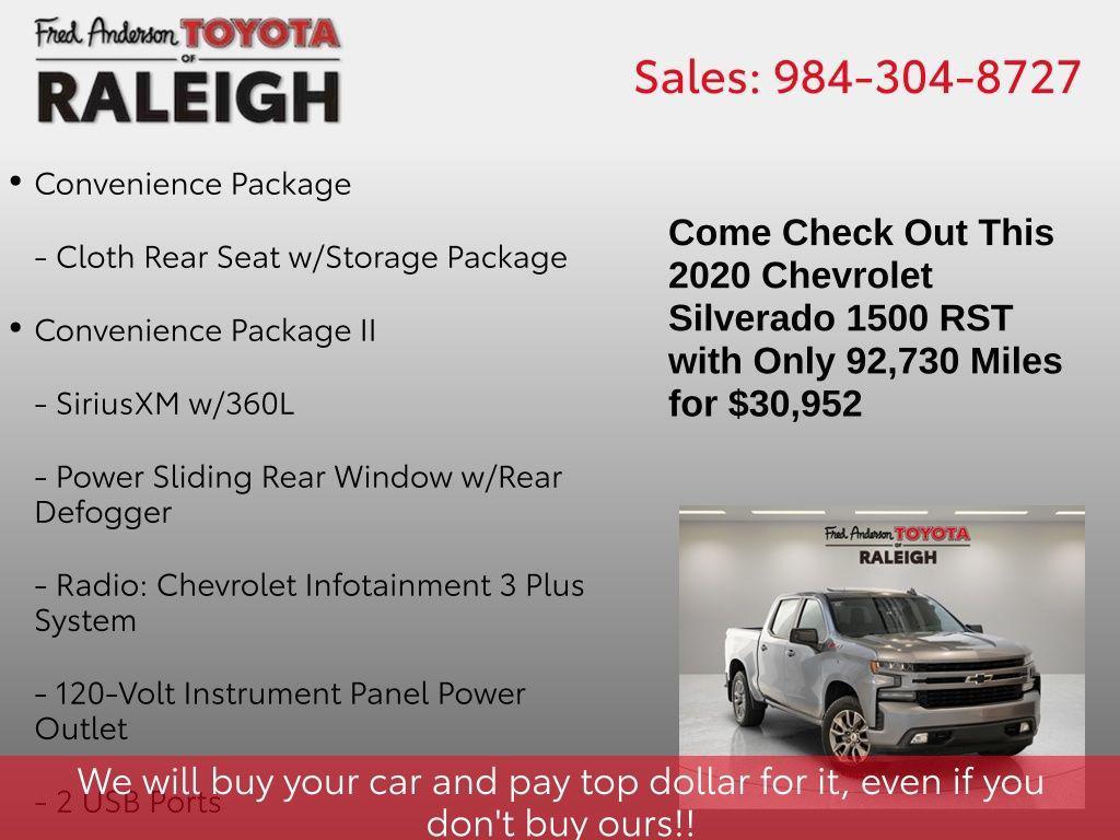 used 2020 Chevrolet Silverado 1500 car, priced at $31,310