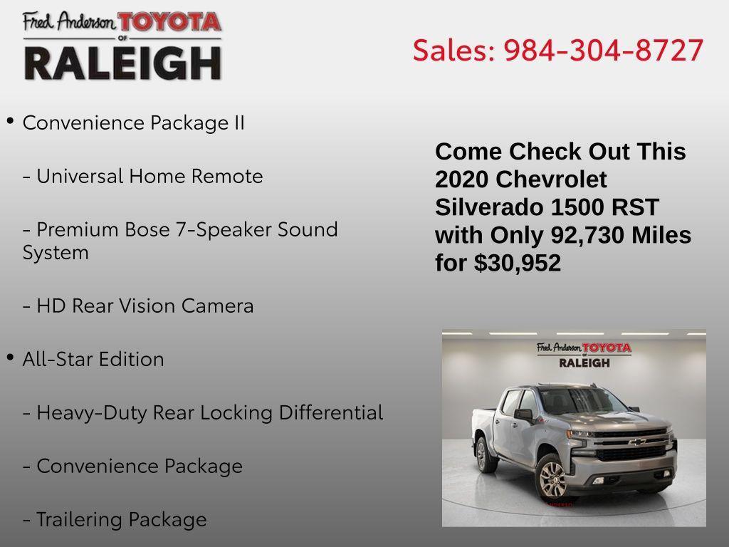 used 2020 Chevrolet Silverado 1500 car, priced at $30,379