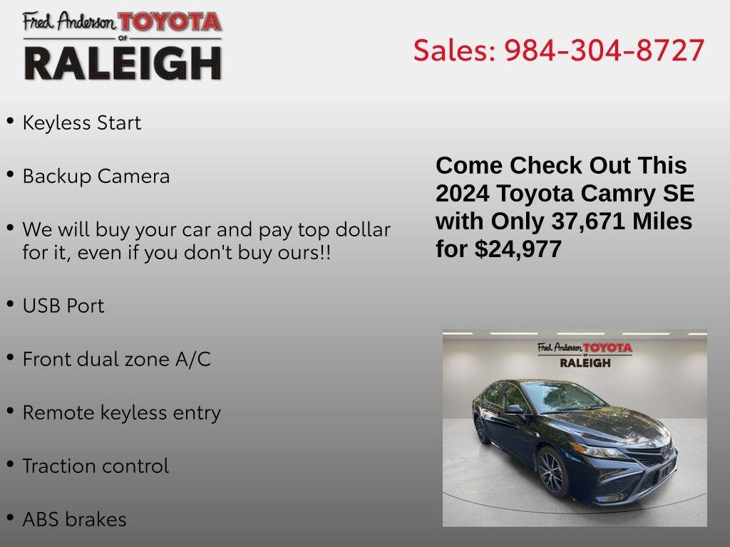 used 2024 Toyota Camry car, priced at $24,977