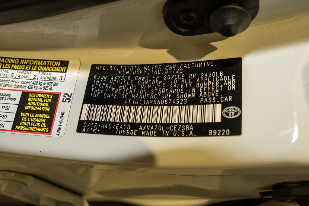 used 2022 Toyota Camry car, priced at $22,172