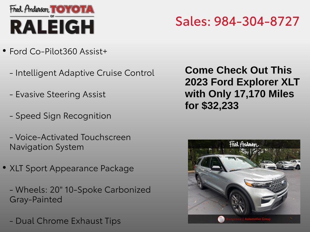 used 2023 Ford Explorer car, priced at $30,651